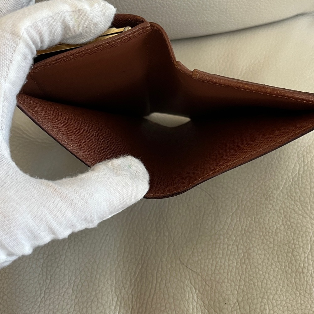 Louis Vuitton Monogram Brown and Gold Bifold and Kisslock Wallet - Picture 5 of 11